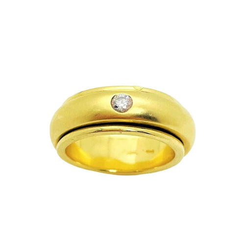 Bague 50 Bague Jonc Anneau Central Mobile Or Diamant 58 Facettes 20400000582