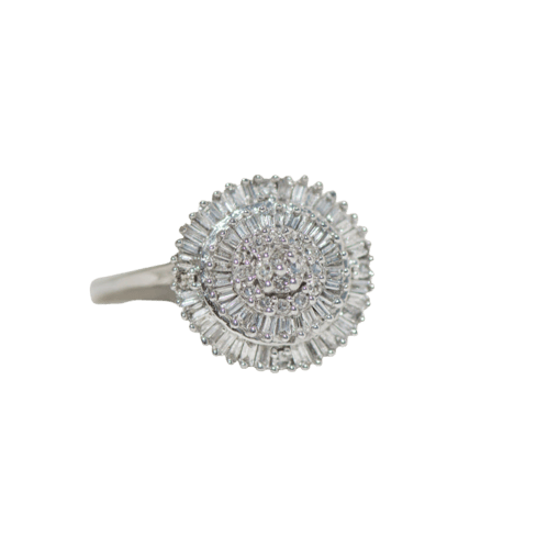 Prsten Prsten od belog zlata 14K sa 85 dijamanata 1,70 ct 58 Facettes 3230-2