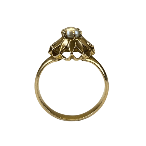Prsten 52 Prsten květina ze žlutého zlata 18K 3,08 g 58 Facettes 250283