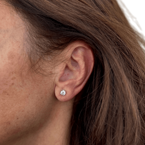 Boucles d'oreilles Boucles d’oreilles puces - Or blanc 18 carats et diamants 0,84 ct 58 Facettes 71