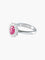 Bague 53 Bague marguerite en or blanc et rubis entouré de diamants 58 Facettes 410 50000