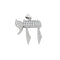 Pendentif Pendentif HAI - LA VIE or blanc diamants 58 Facettes