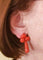 Boucles d'oreilles BOUCLES d'OREILLES CORAIL MEDITERRANEEN 3 CABOCHONS et 1 POIRE PENDANTE 58 Facettes