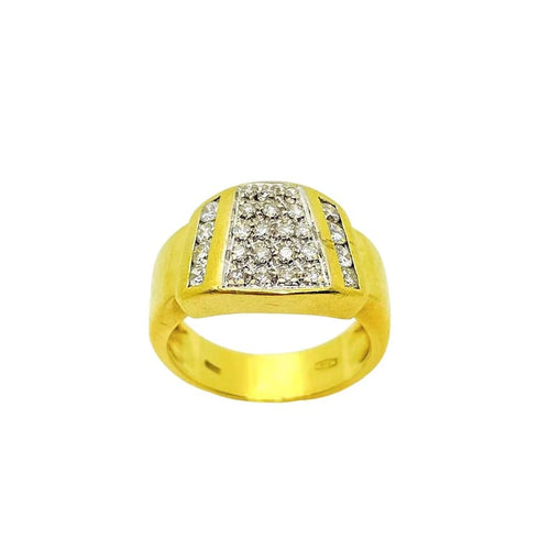 Bague 53.5 Bague Or Pavage Diamants 58 Facettes 20400000597