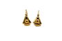 Earrings 18-carat yellow gold triangular earrings Sleepers earrings 58 Facettes 3786