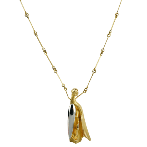 Collier Lapponia Island King - Collier en or jaune et blanc 14 carats 58 Facettes 1507