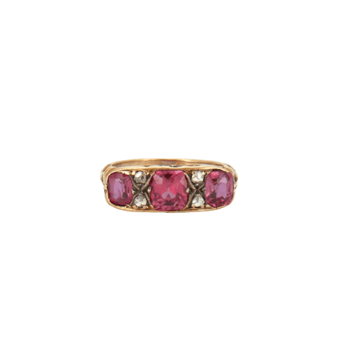 Bague 52 Bague Or jaune, Rubis 58 Facettes