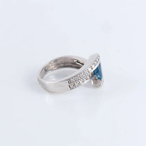 Bague 53 Bague Entrelac Saphir Diamants 58 Facettes FM95