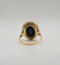 Bague 53.5 Bague or jaune saphir foncé et diamants anciens 58 Facettes
