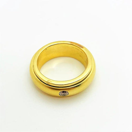 Bague 50 Bague Jonc Anneau Central Mobile Or Diamant 58 Facettes 20400000582