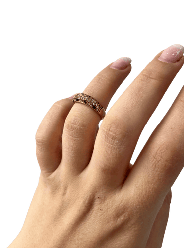 Bague 53 River - Bague en or jaune 18 ct avec saphirs et diamants 58 Facettes