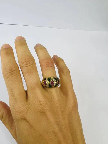 Bague 51 Bague Or Tourmaline Diamants 58 Facettes 204000000724