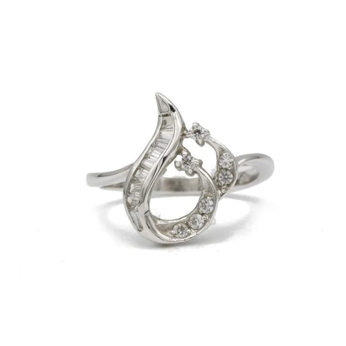 Bague 57 Bague or blanc diamants 58 Facettes 220574R