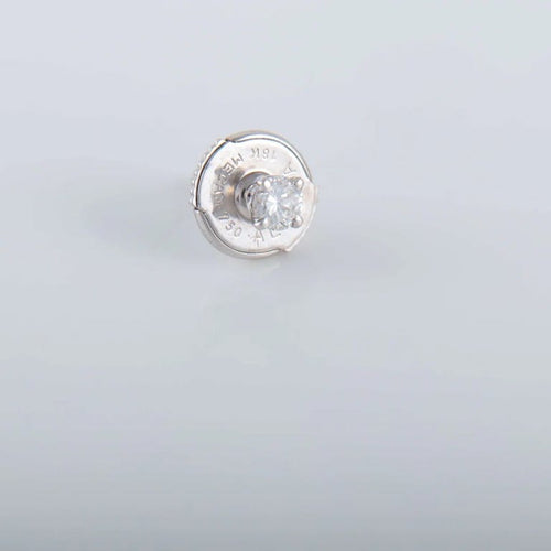 Boucles d'oreilles Clous d'oreilles Or blanc Diamants 58 Facettes 1