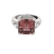 Bague 44 Bague - Tourmaline rose taille carrée en or blanc 18k et diamants 58 Facettes LJ25-332