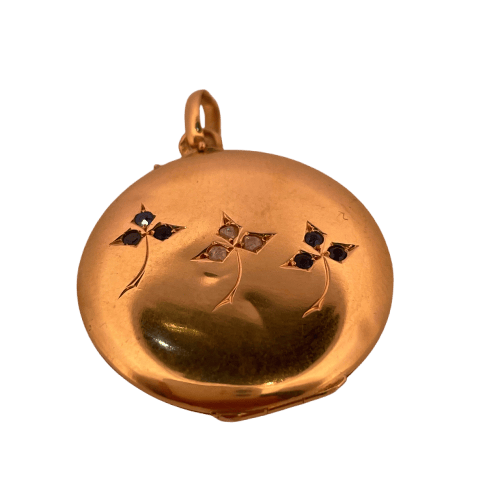 Pandantiv Pandantiv rusesc cu decor floral din aur galben de 18 carate 5,08 g 58 Facettes 250111