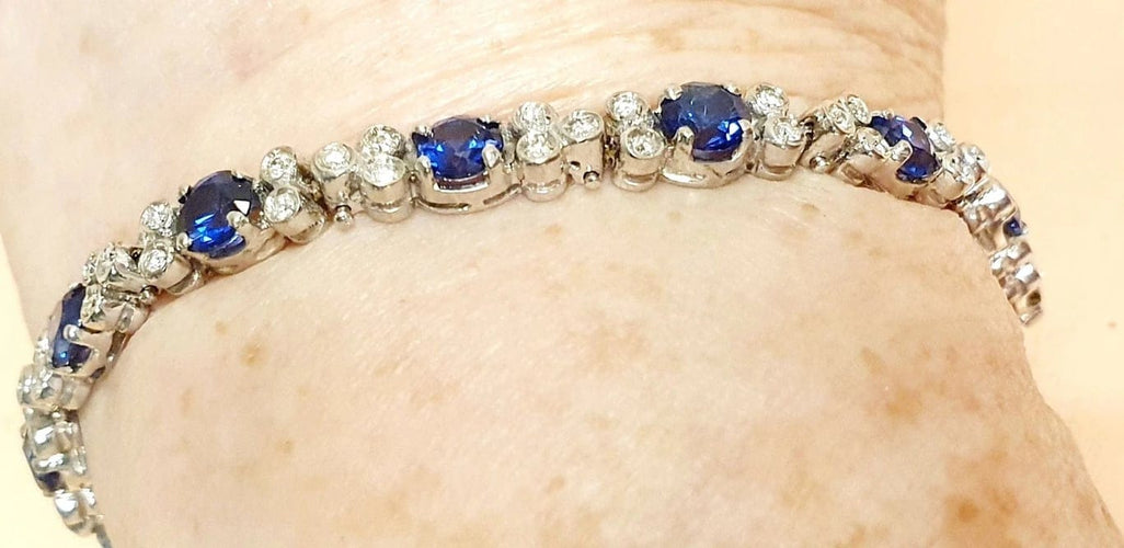 Bracelet BRACELET SAPHIRS  DIAMANTS 58 Facettes R 1602  Mnae