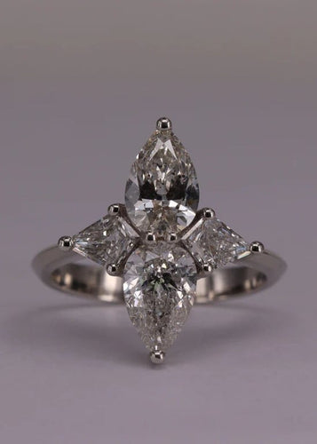 Bague 54 Bague Or blanc Diamant 58 Facettes P402