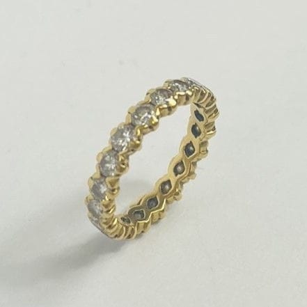 Bague 53 Alliance Tour Complet Or Diamants 58 Facettes 20400000748