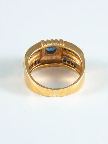 Bague 55 Bague Saphirs et Diamants 58 Facettes