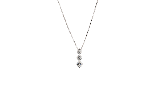 Collier Oro Bianco Collier en or blanc 18 kt et diamants 58 Facettes COL169