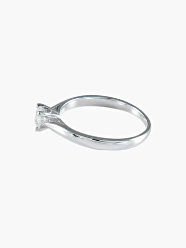Bague 53.5 Bague - Solitaire en or gris et diamant 0,2 ct 58 Facettes 412 50088