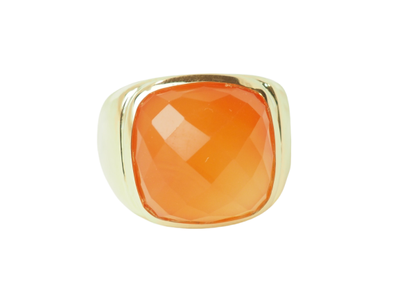 Pierścionek 52 Pierścionek Pierścień sygnetowy z żółtego złota 18 ct i karneolu 58 Facettes 33632