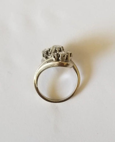 Bague 47 Bague volute sertie de diamants en or blanc 18k 58 Facettes