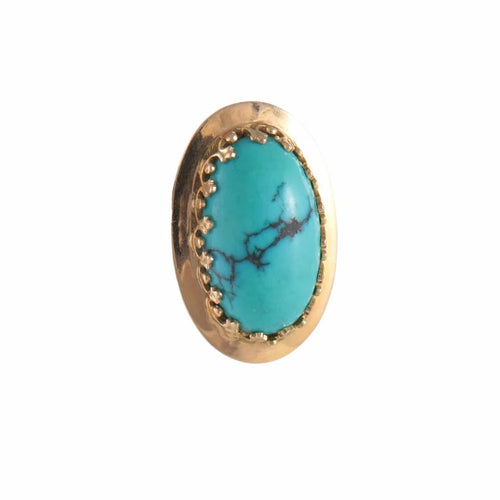 Boucles d'oreilles Boucles d'oreillles Turquoises ovales 58 Facettes