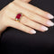 Bague 49 Bague Or Jaune, Pierre Rouge Cabochon et Diamants 58 Facettes 61E00483