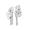 Boucles d'oreilles Boucles d'oreilles clips en platine et diamants taille brillant et baguette 58 Facettes AB34
