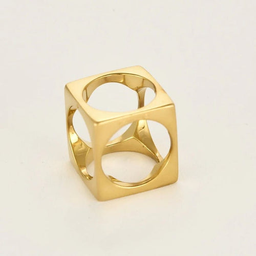 Pendentif Dinh Van Le Pavé - Pendentif grand modèle en or jaune 18K 58 Facettes 58FC128