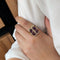 Bague 59 Bague - Or, améthystes et diamants 58 Facettes 250184R