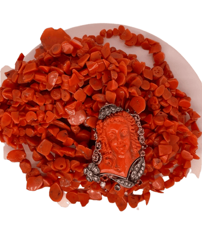 Collier Sciacca - Collier victorien multi-rangs en or 18 carats, diamants et saphirs 58 Facettes