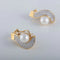 Boucles d'oreilles Boucles d'oreilles forme S Perles Diamants 58 Facettes 1