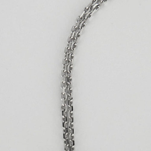 Bracelet Bracelet or blanc barrette de diamants noirs 58 Facettes