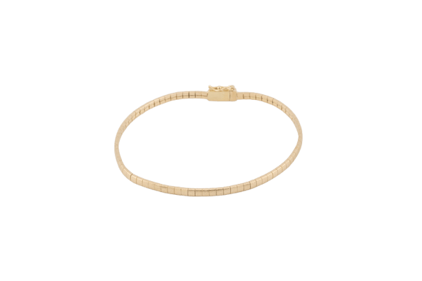 Narukvica Narukvica ravni zmijski lanac od žutog zlata 18 kt - 17,5 cm 58 Facettes brc231