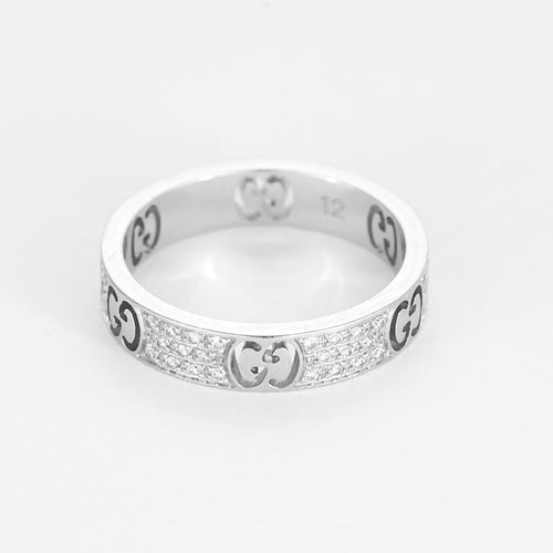 Sormus 52 GUCCI - Icon - Valkokultainen ja timanttinen sormus 58 Facettes ROD4447X3