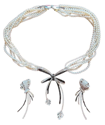 Collier Collier vintage diamants et perles 58 Facettes VIN-III