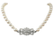 Collar Art Deco - Broche con cadena de perlas en oro blanco de 14K y diamantes 58 Facettes 2151