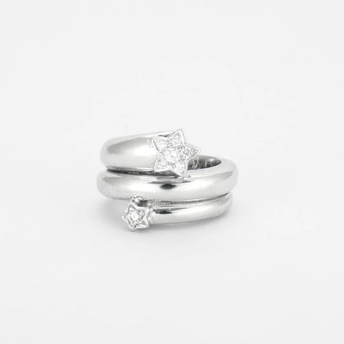 Bague 49 Bague en Or gris, diamants 58 Facettes