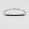 Bracelet Bracelet or blanc barrette de diamants noirs 58 Facettes