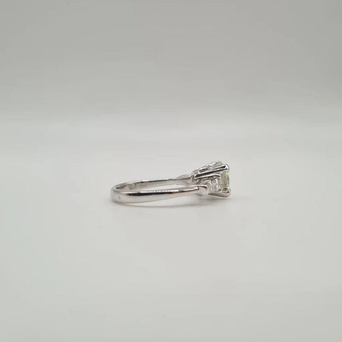 Bague 56 Bague or blanc 18 carats sertie de diamants naturels 58 Facettes