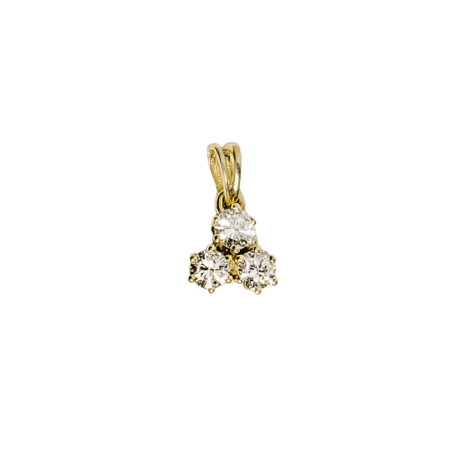 Pendant Pendant "Dreigestirn" - Diamonds in 14-carat yellow gold 58 Facettes 2820