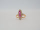 Bague 52 Bague Marquise or jaune, diamants, rubis 58 Facettes 4574