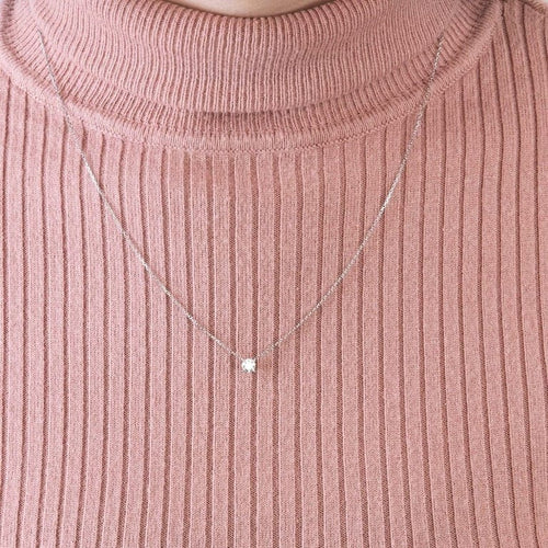 Collier Cartier - Collier chaîne fine en or gris et diamant 0,32 ct 58 Facettes AB