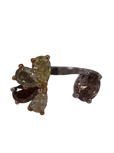 Bague 53 Bague Fleur Diamants 58 Facettes P676