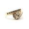Bague 56 Bague or jaune sertie d'un diamant poire et diamants ronds 58 Facettes