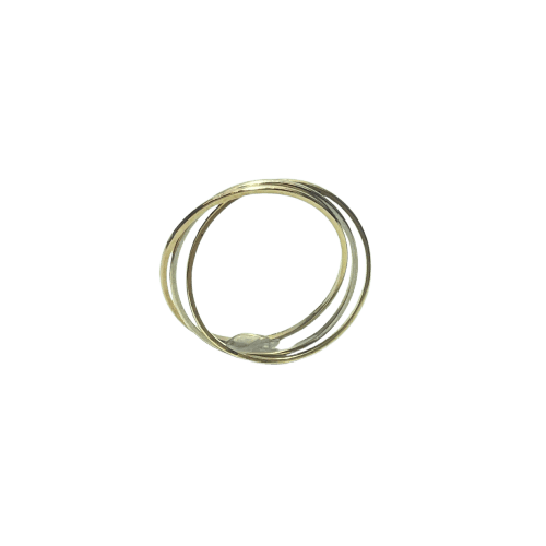 Ring 57 Tre sammenflettede ringer i 18K gult gull 58 Facettes 250260