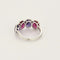 Bague 49 Bague sertie de tourmalines rouges et améthystes en or gris 18k 58 Facettes RNG3391